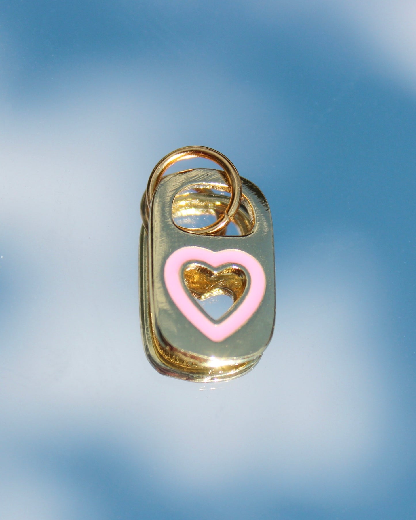 Pink Heart Soda Tab Charm