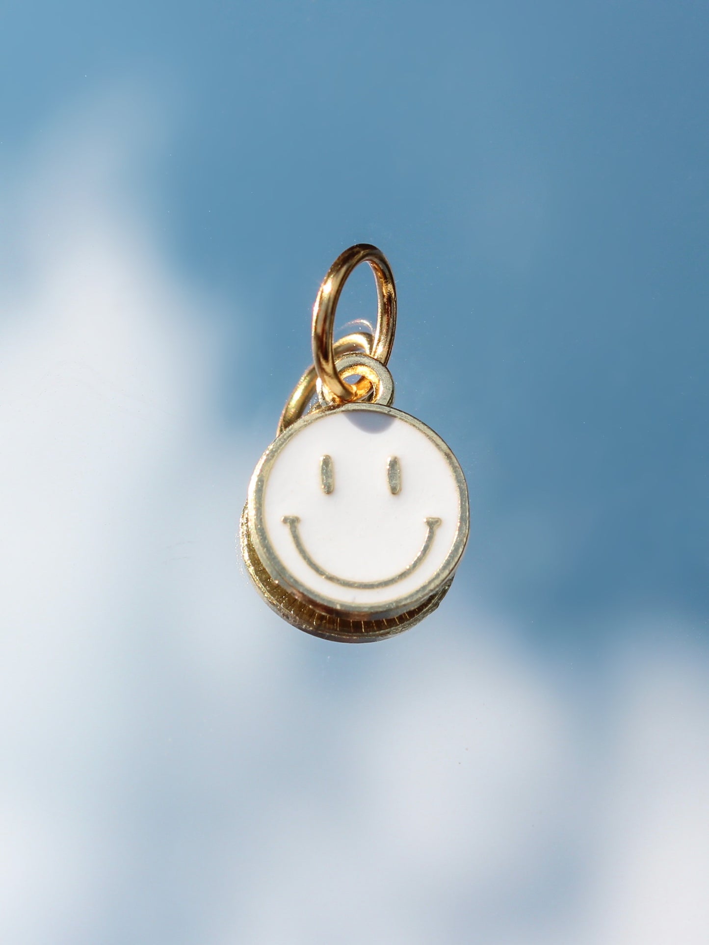 Small White Smiley Charm