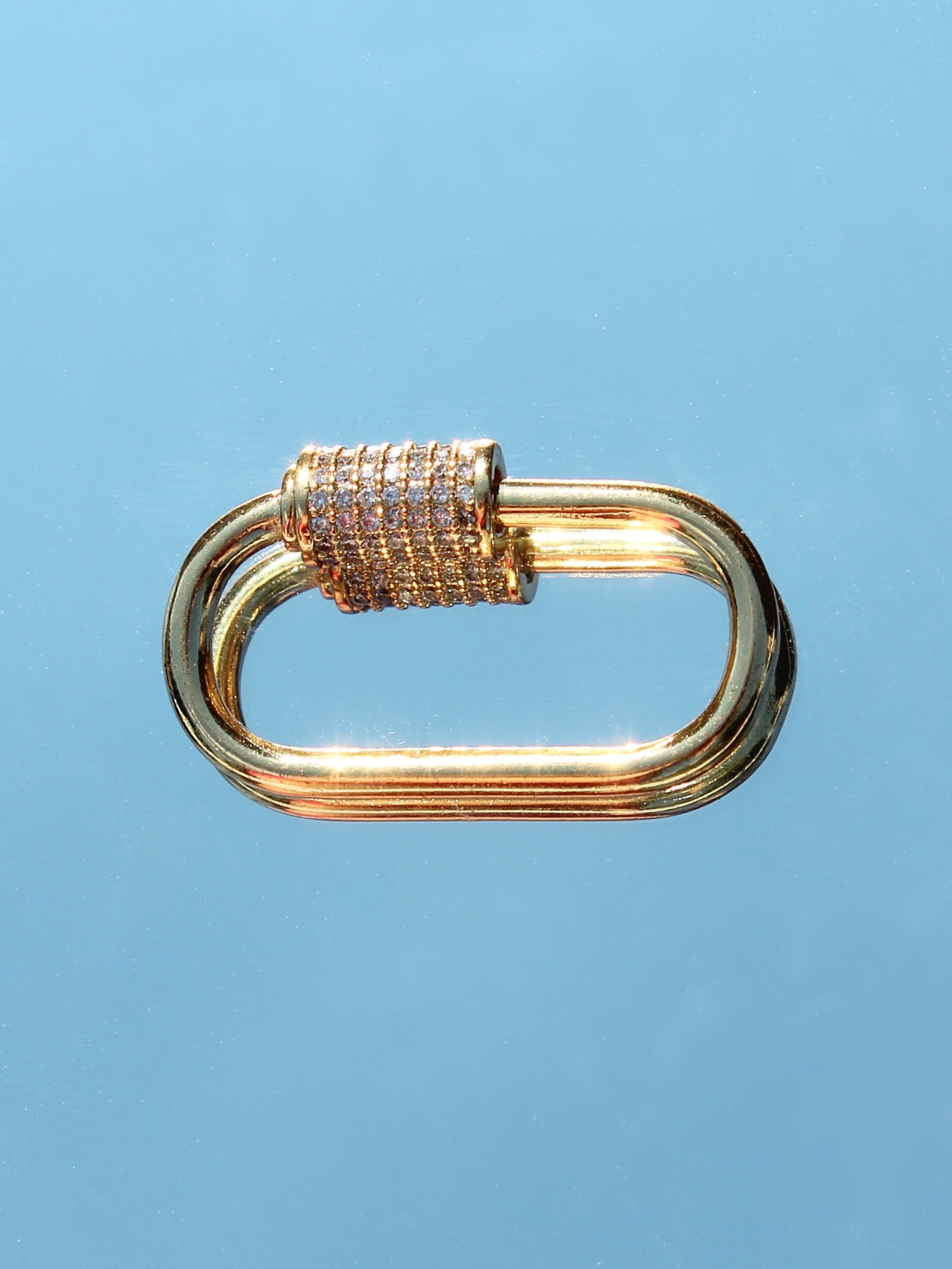Large Gold Carabiner Clasp