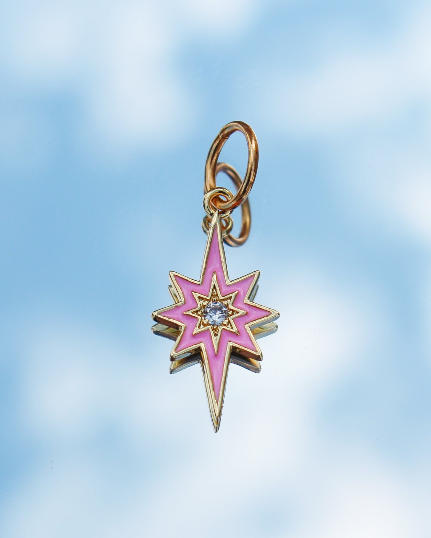 Pink Starburst Charm