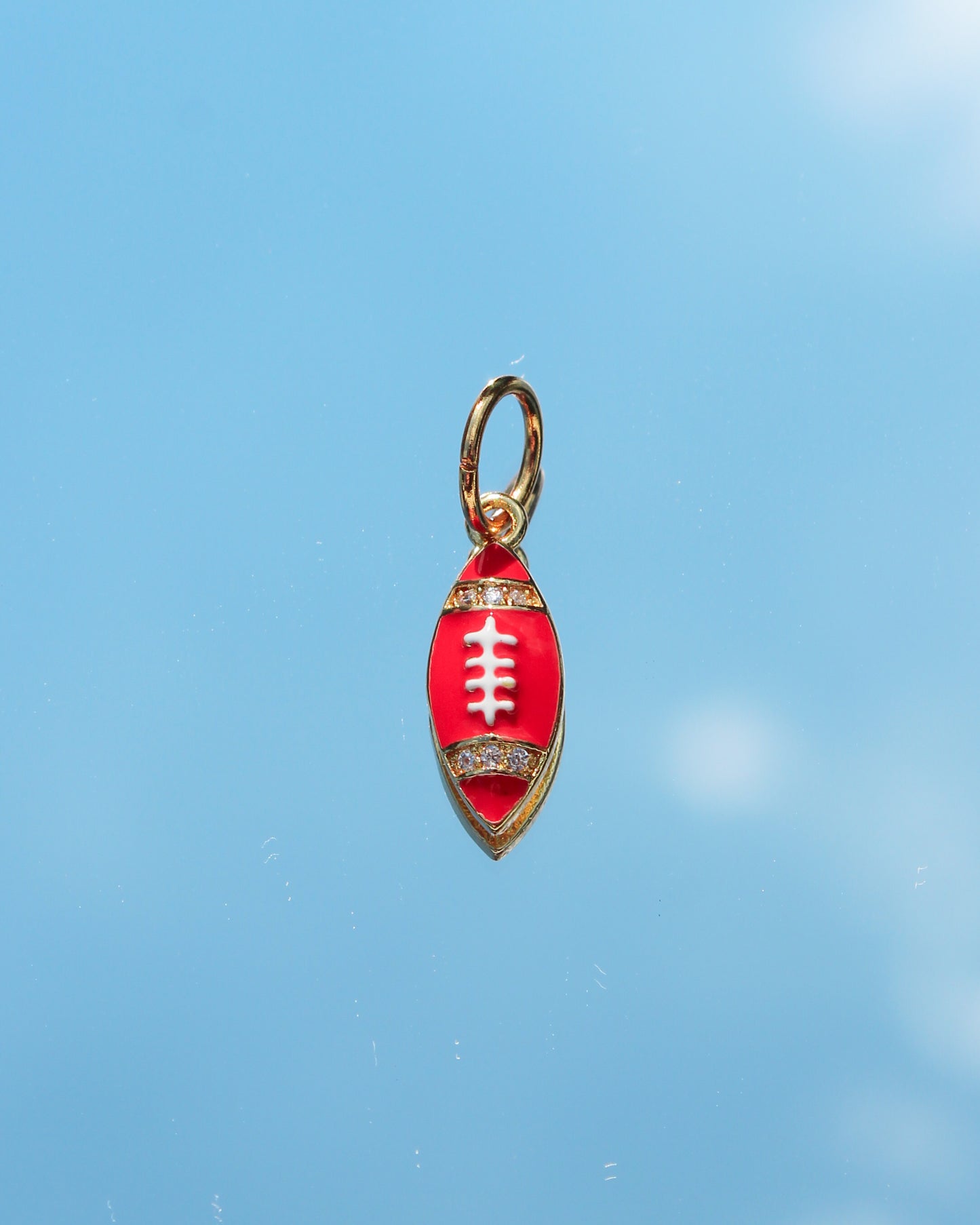 Red Football Charm