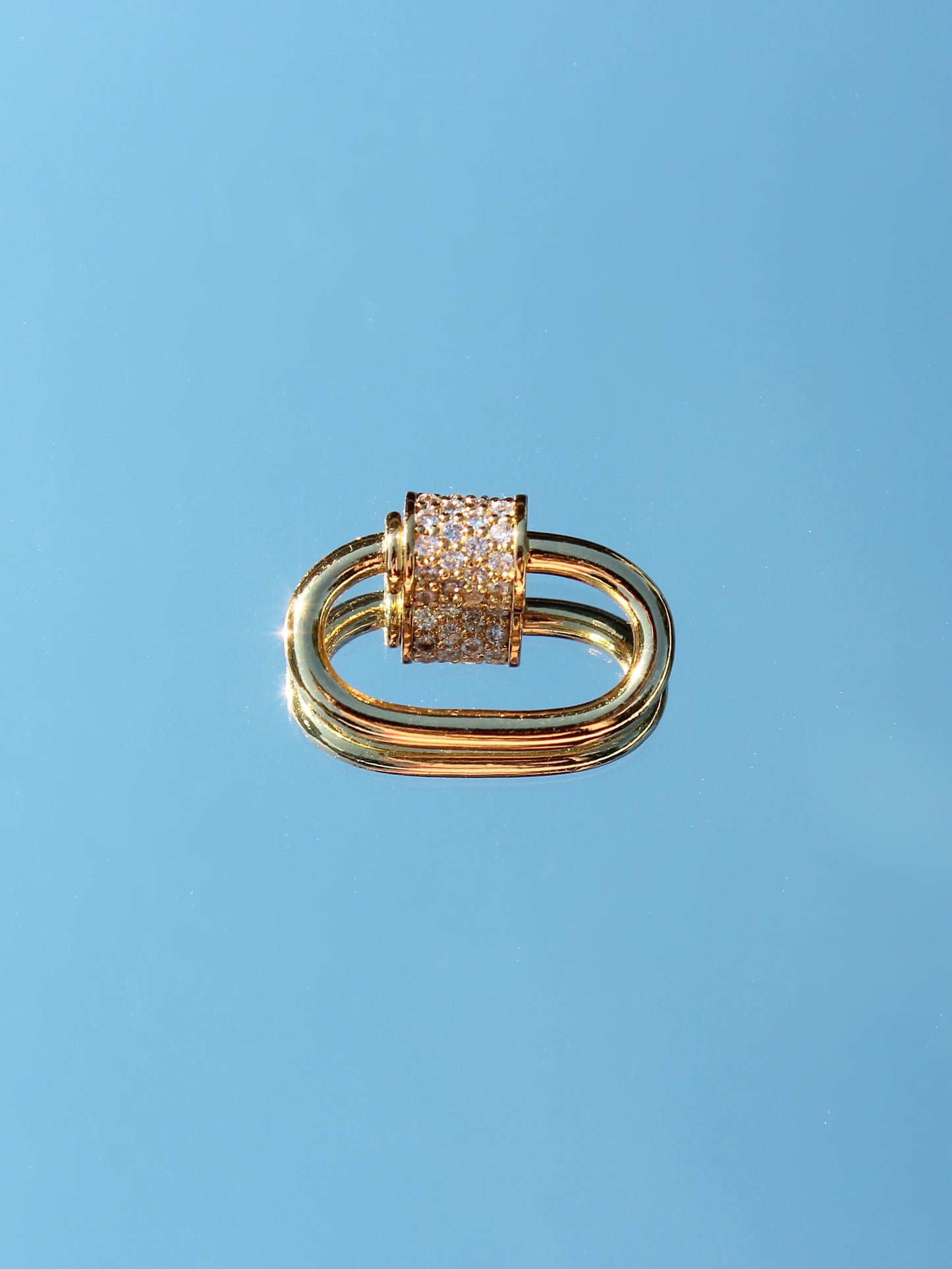 Small Gold Carabiner Clasp