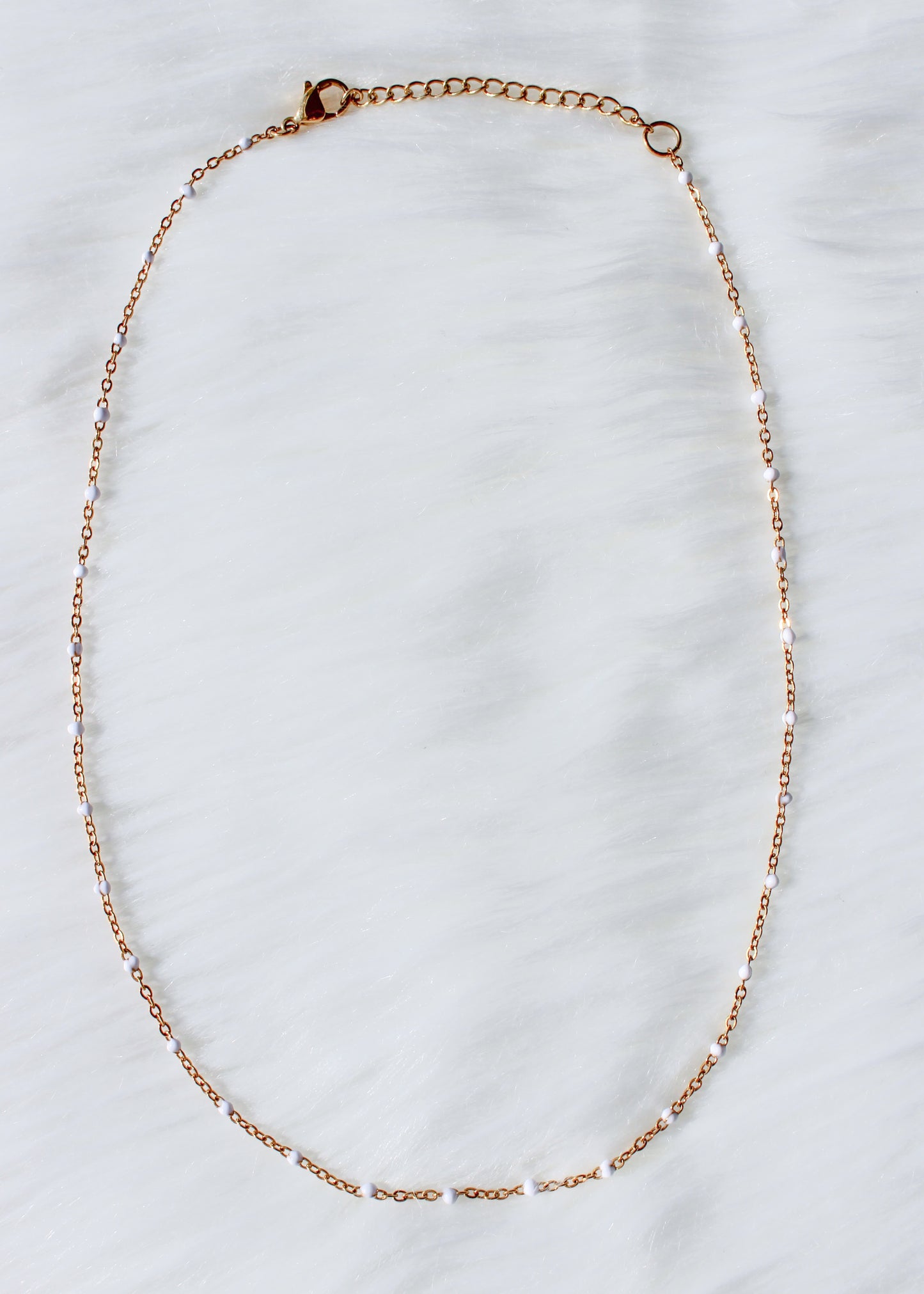 White Dot Necklace