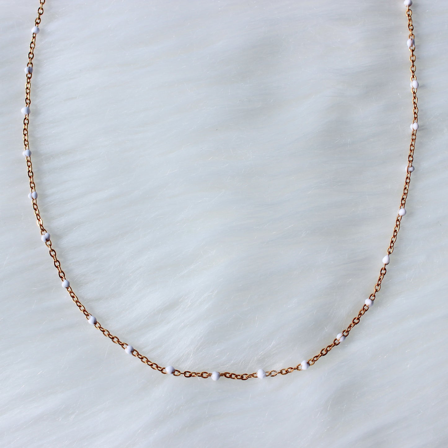 White Dot Necklace