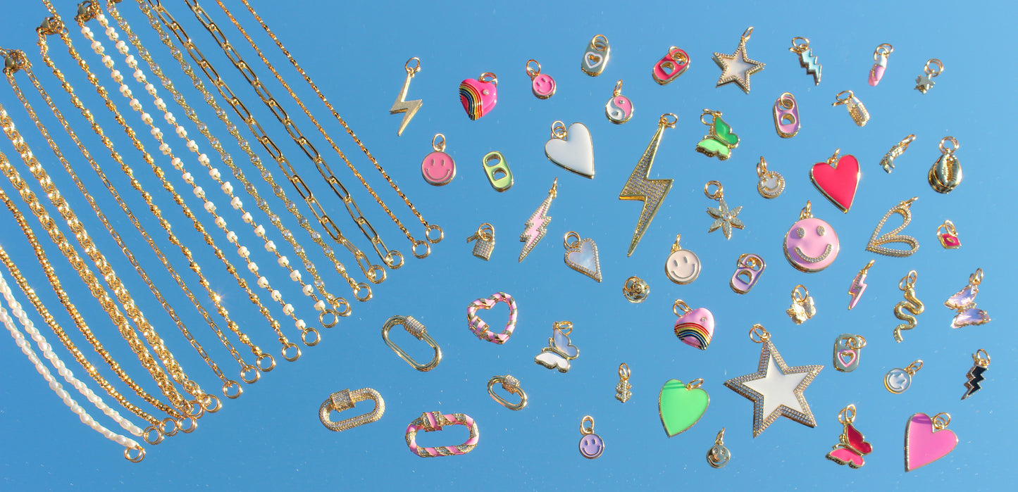 White Starburst Charm