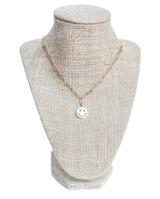 Starry Eyed Smiley Necklace