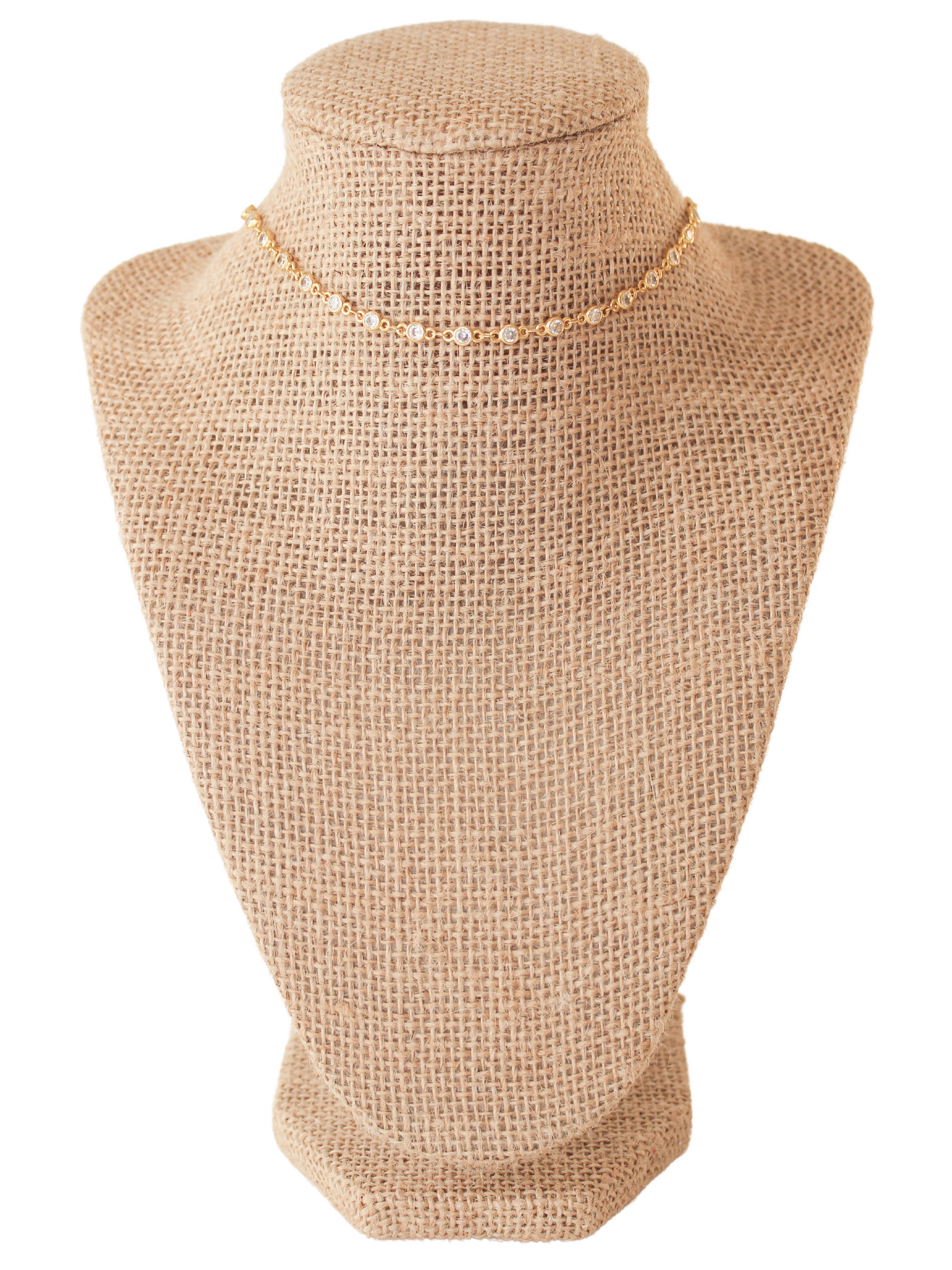 Gold Crystal Chain Choker