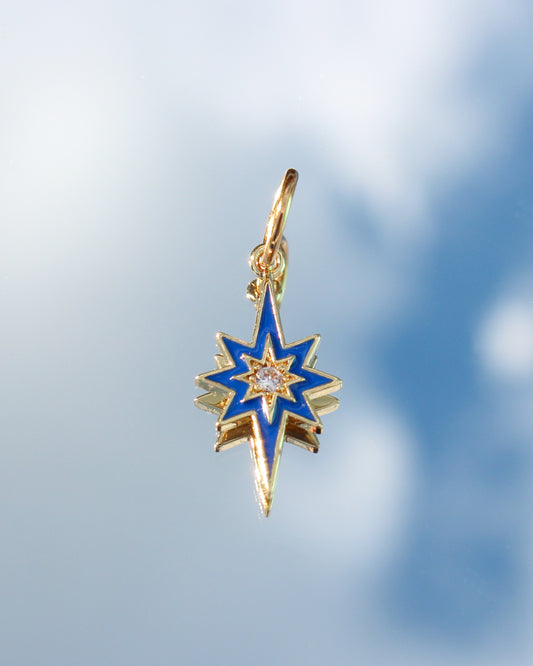 Dark Blue Starburst Charm