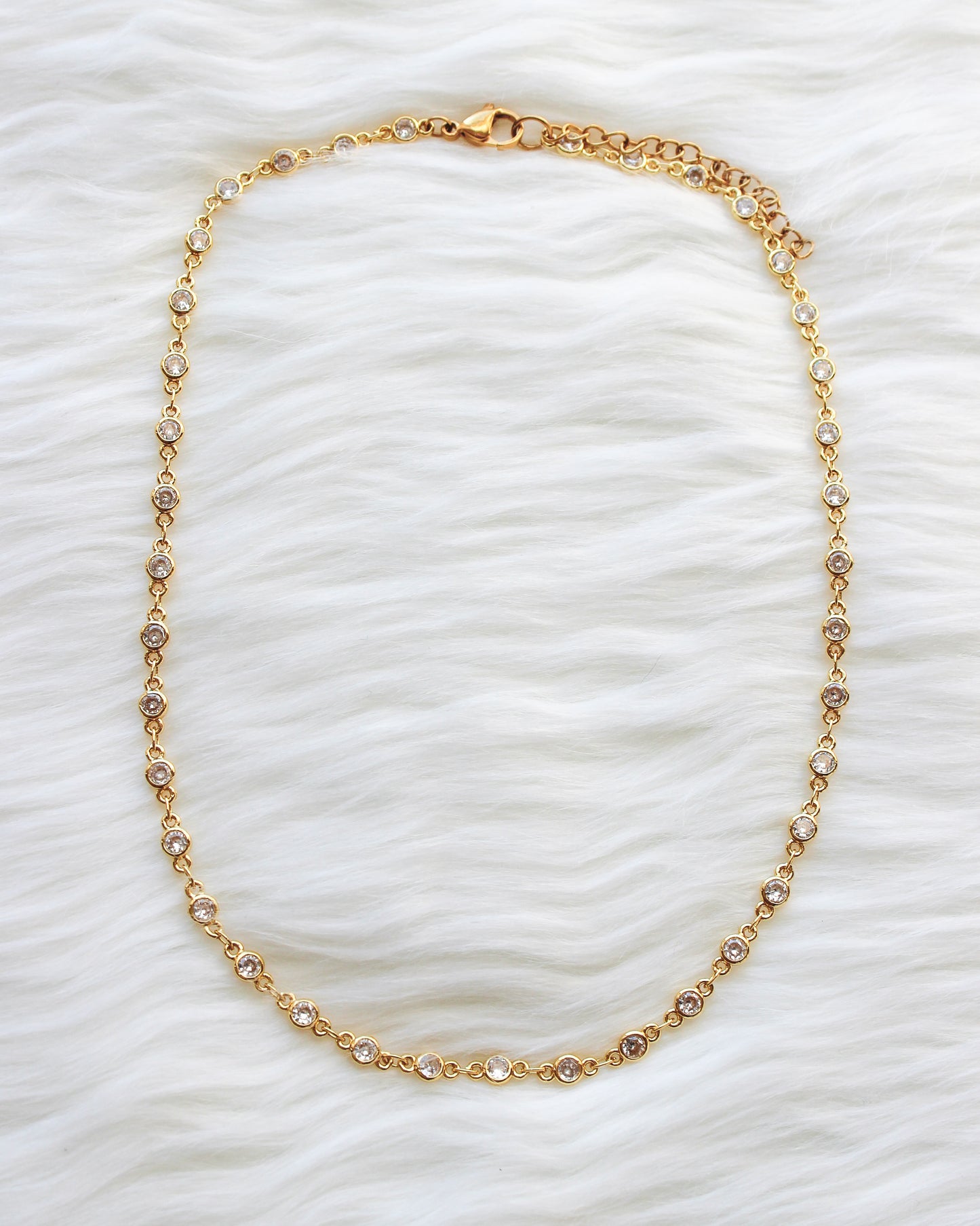 Gold Crystal Chain Choker