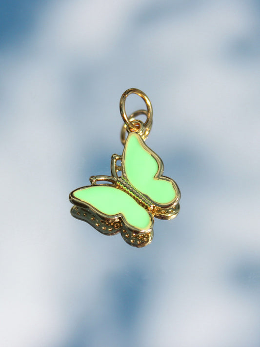 Green Butterfly Charm