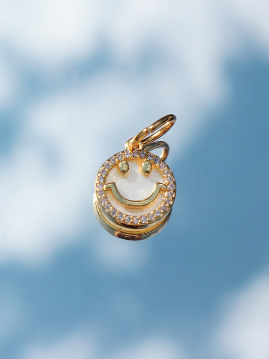 Mother of Pearl Smiley Face Charm