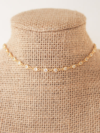 Gold Crystal Chain Choker