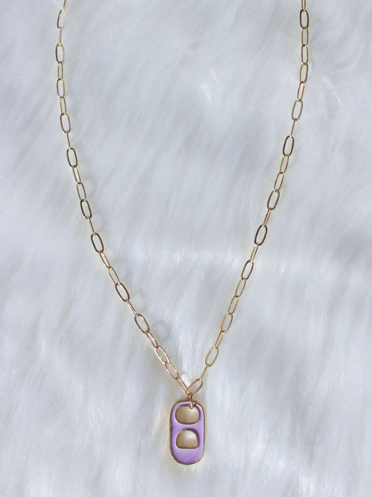 Lavender Soda Tab Necklace